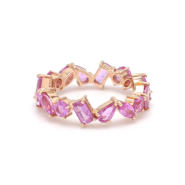 Pink Sapphire Mix Shape Ring