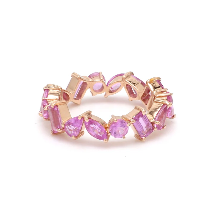 Pink Sapphire Mix Shape Ring