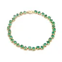 Emerald Heart Upside Down Bracelet