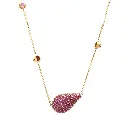 Pink sapphire Pave Drop Pendant