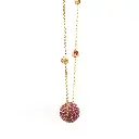 Pink sapphire Pave Drop Pendant