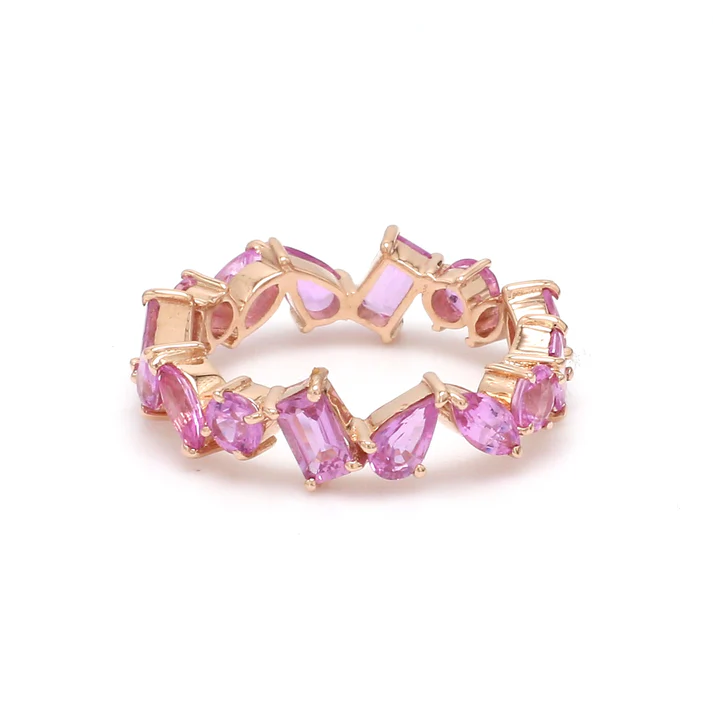 Pink Sapphire Mix Shape Ring