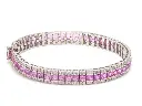 Pink Sapphire & Diamond Princess Bracelet